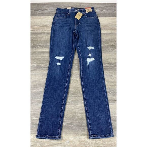 NWT Levi's 721 Womens 26 -High Rise Skinny Jeans Blue Denim Pants NEW‎ WITH TAGS - Picture 8 of 13